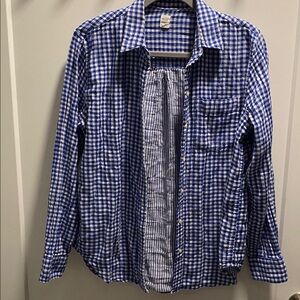 GAP Checkered Blue and White Shirt